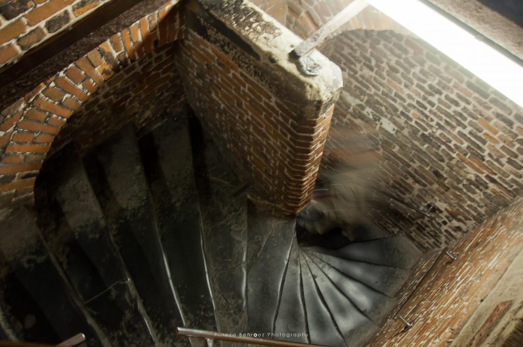Bruges tower stairs