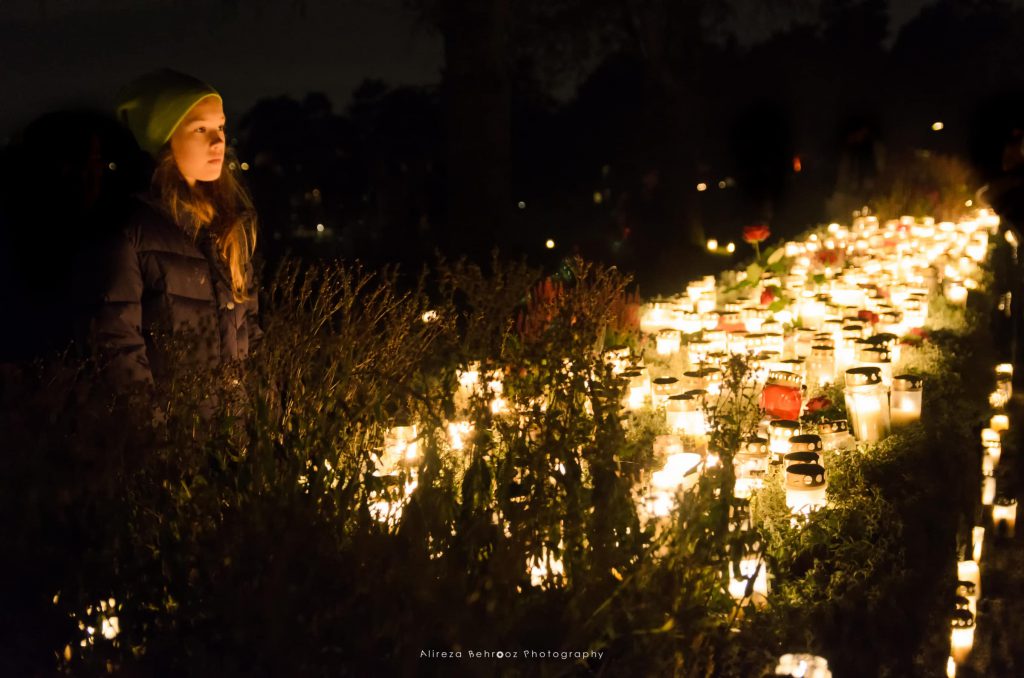 Alla helgons dag/All Saints'day at Skogskyrkogården, Stockholm