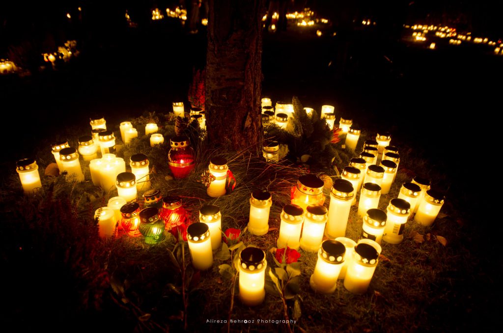 Alla helgons dag/All Saints'day at Skogskyrkogården, Stockholm