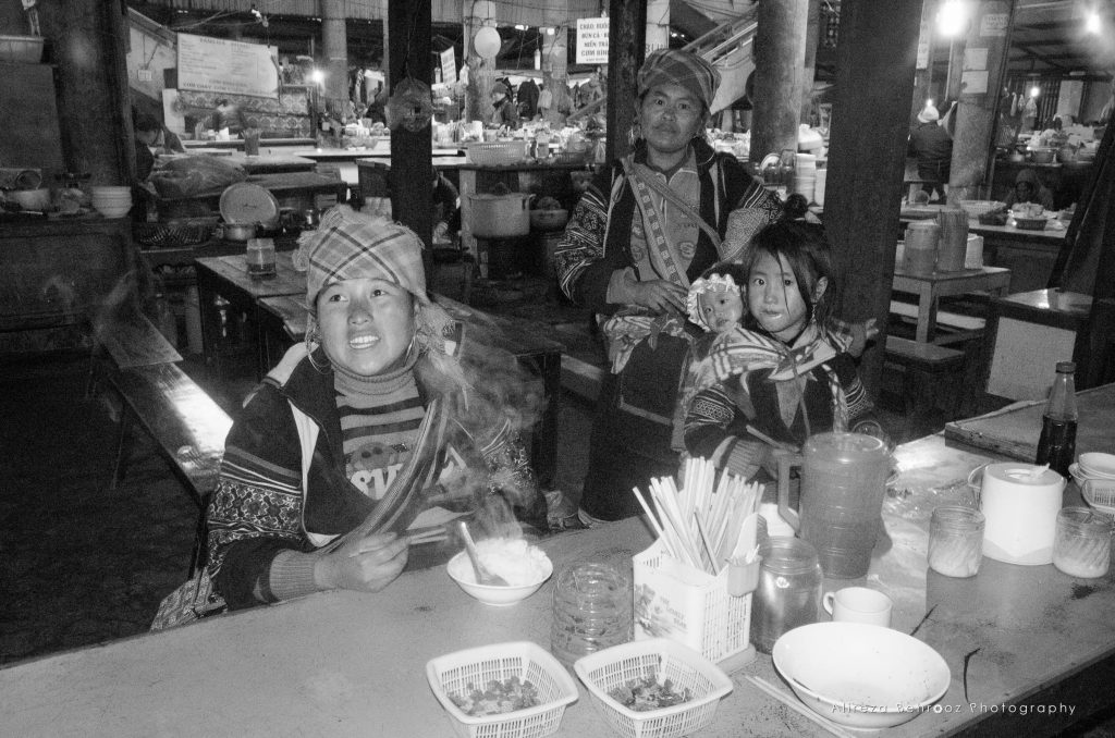 Locals in Sapa food market