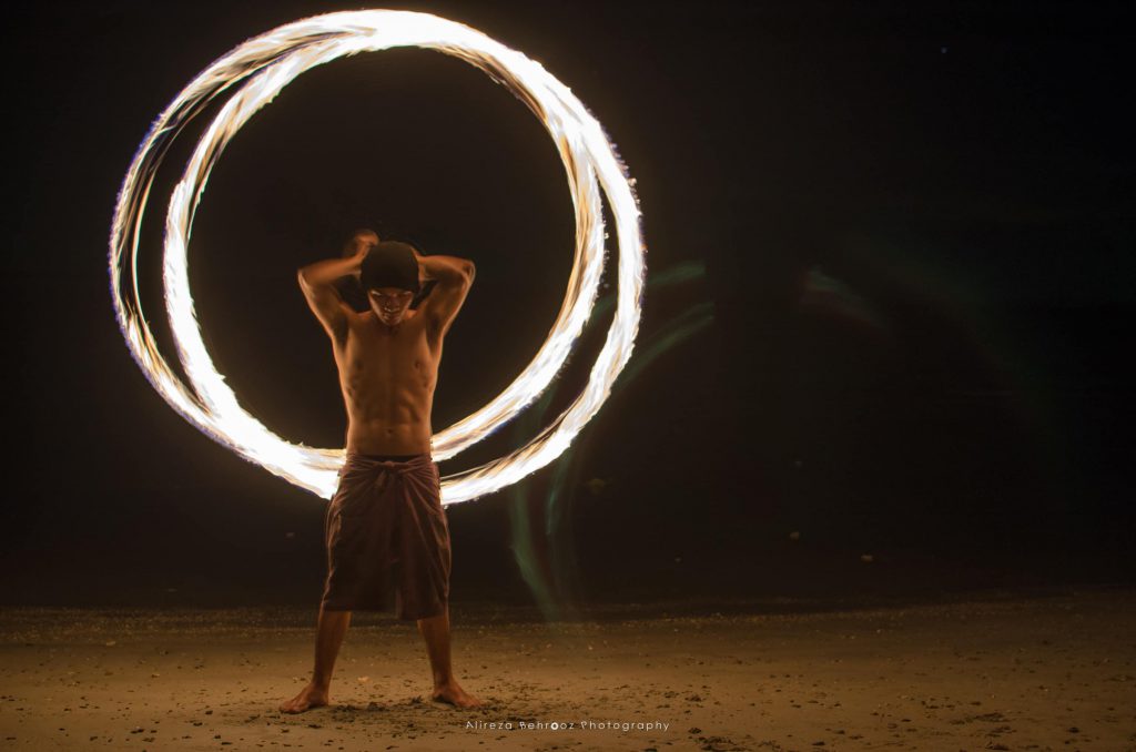 Fire show, Lonely beach, Koh Chang, Thailand