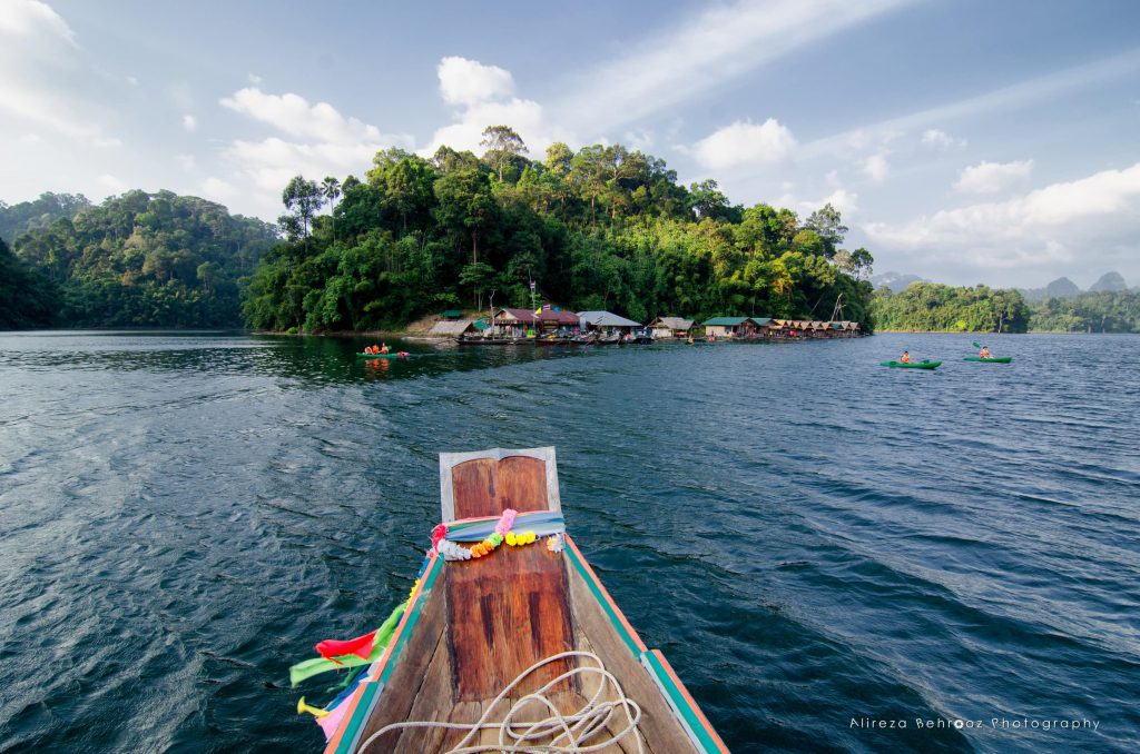 Arriving to Tam Gia floating bungalows