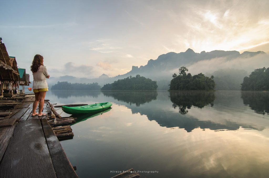 Watching the sunrise, Khao Sok national park, Thailand