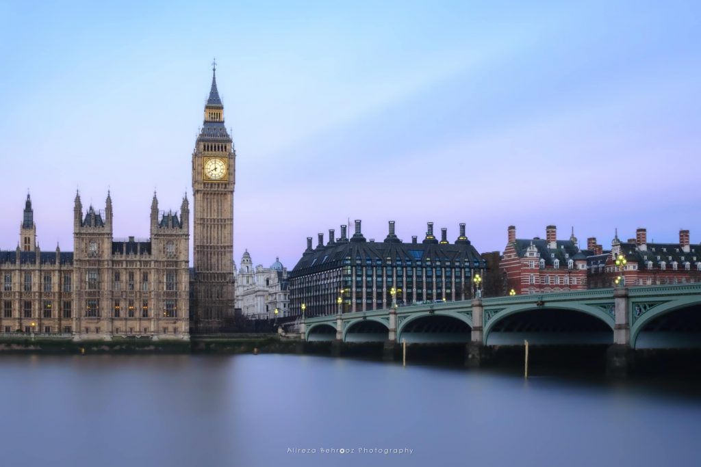 Long exposure shot of big ben, London