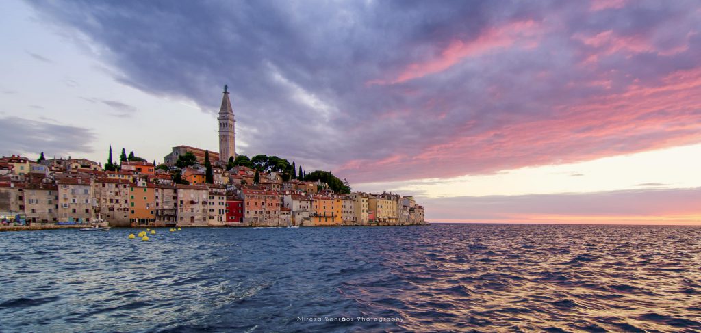 Sunset over Rovinj, Istria, Croatia