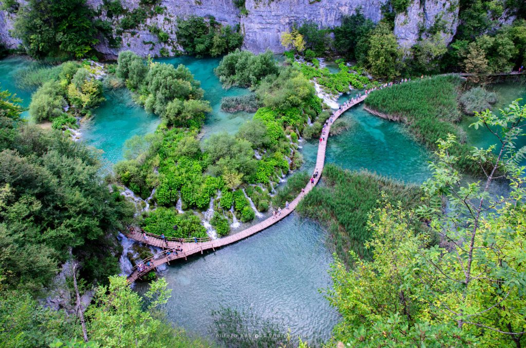 Walkway Between the Lakes at Plitvice Lakes National Park, Croat