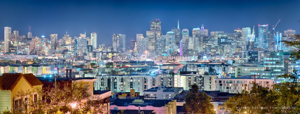 Panoramic view of San Francisco from Potrero hill