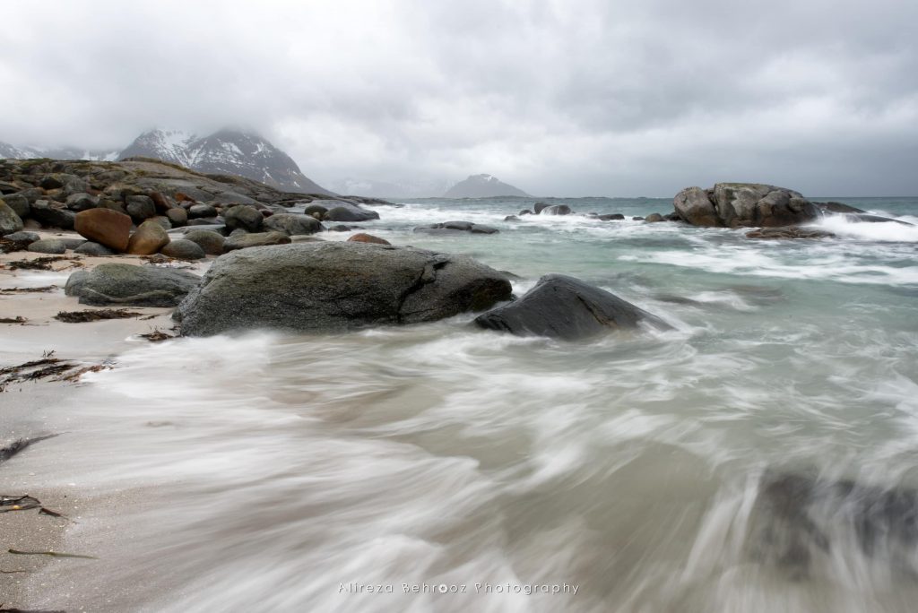 Rocky beach near Brenna, Lofoten