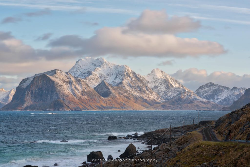 View of Håkkastøa from Myrland, Lofoten