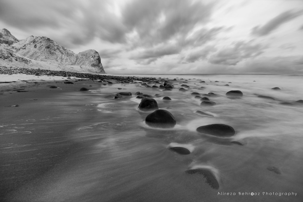 Unstad beach b&w II, Lofoten