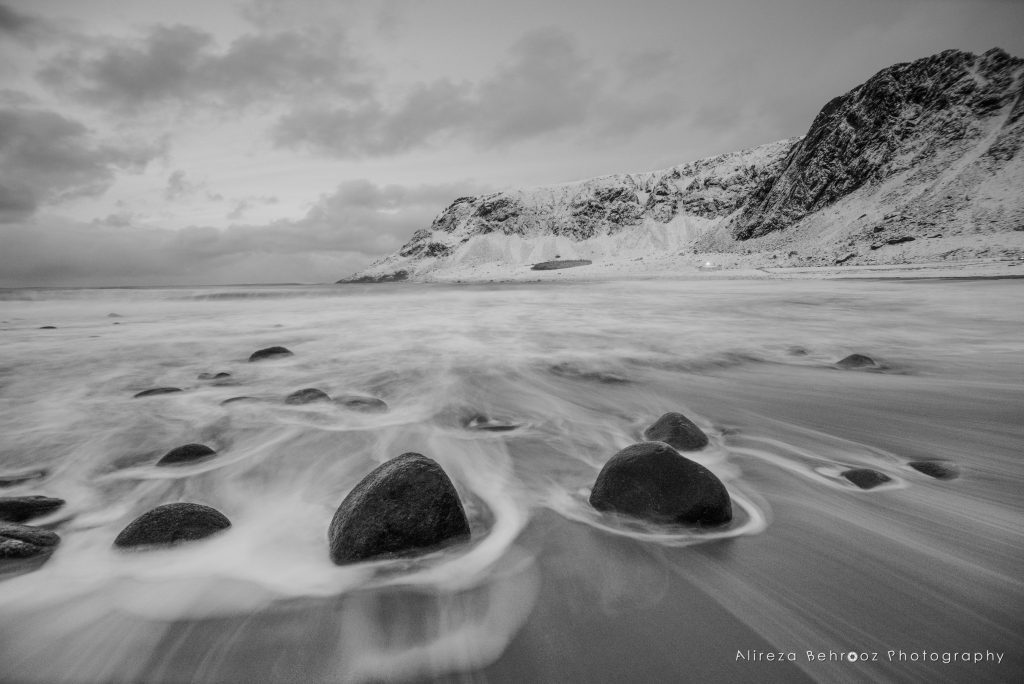 Unstad beach b&w III, Lofoten