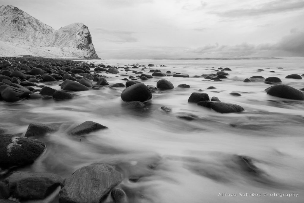 Unstad beach b&w V, Lofoten